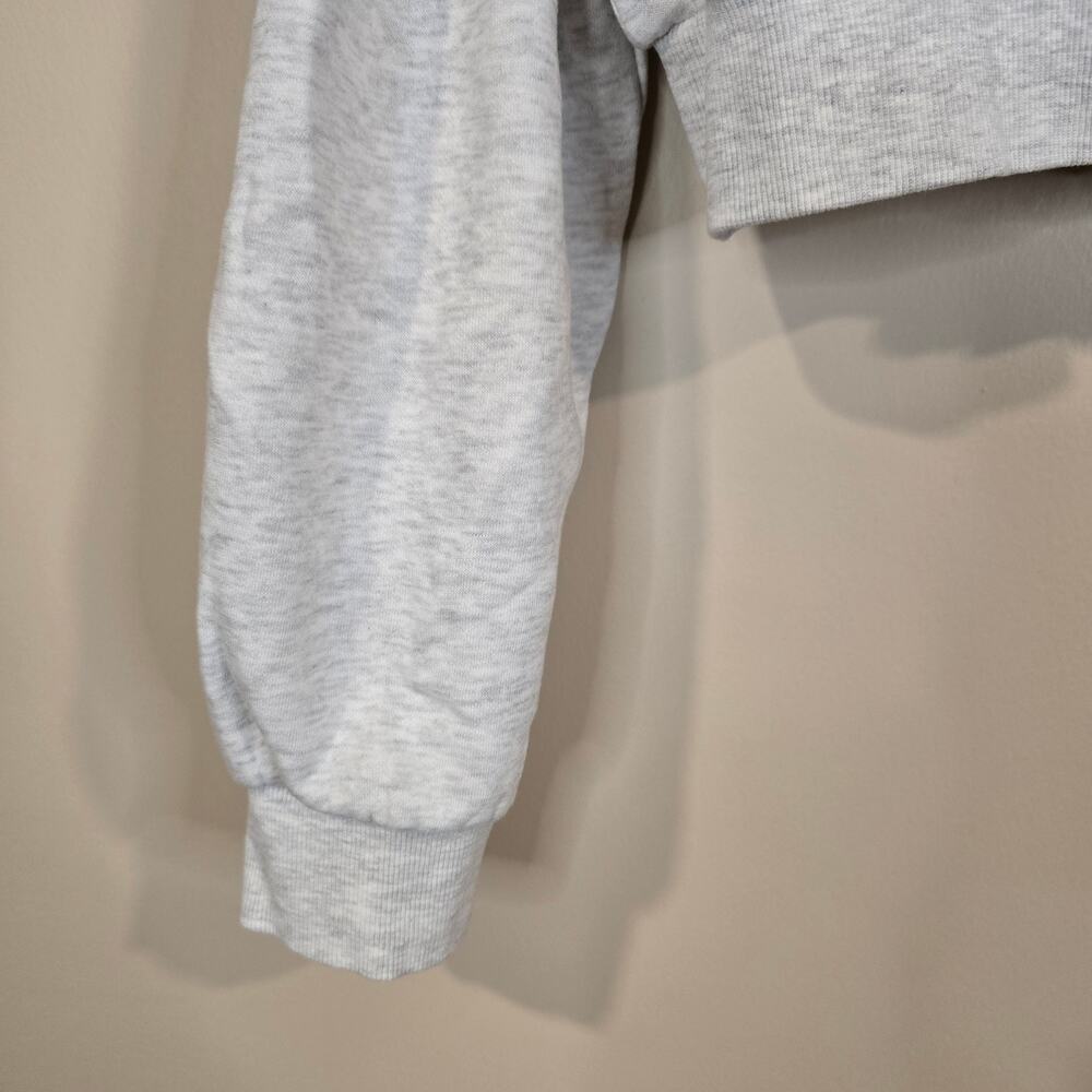 Women's H&M Divided Gray Cropped Full Zip Hoodie Sweatshirt | Size Small - Picture 5 of 9